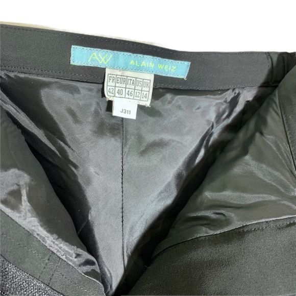 Alain Weiz Black Midi Pencil Skirt Size 12 - Picture 8 of 8